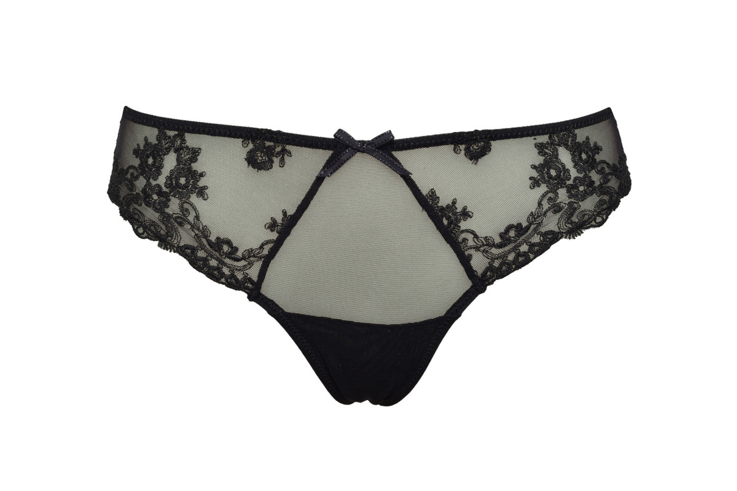 The Gentle Embroidery Tulle Thong from SIELEI Italy provides the perfect balance of comfort and style.