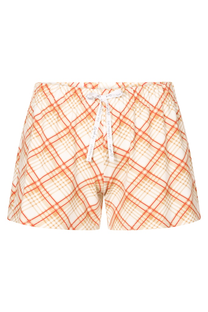 Front of the Be Happy Cotton Check Shorts