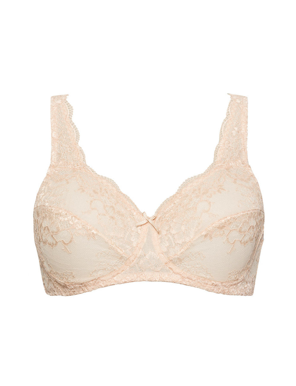 The Wonder Lace line of SIéLEI from Italy features an unpadded, wire-free, soft cup, lace bra.