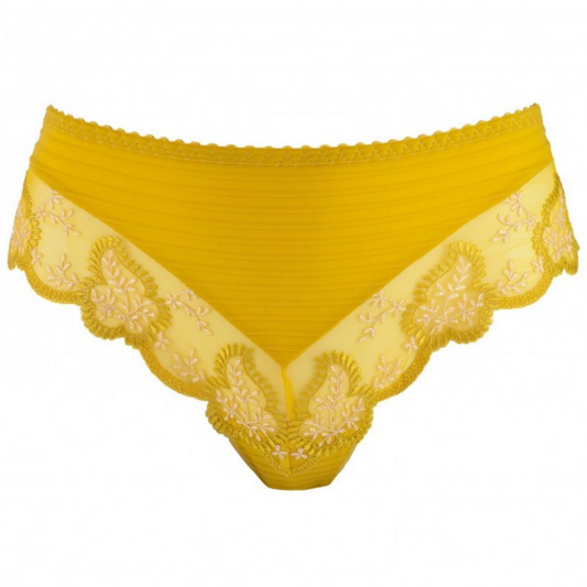 Pearlescent Embroidered Leaves Brazilian Shorty