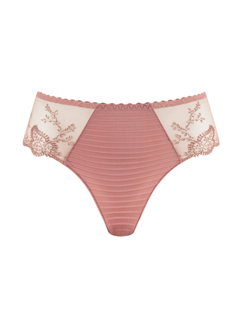 Louisa Bracq Elise Pearlescent Embroidered Leaves Shorty 