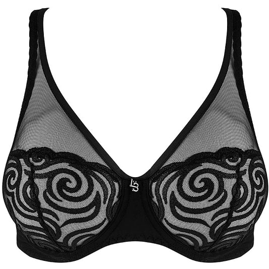 Louisa Bracq Tribal Fine Embroidered Tulle Foulard Bra | Di Moda Lingerie
