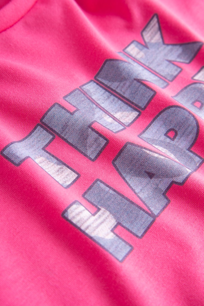 Front of the Be Happy Jersey Cotton Comfortable T-Shirt with the print
