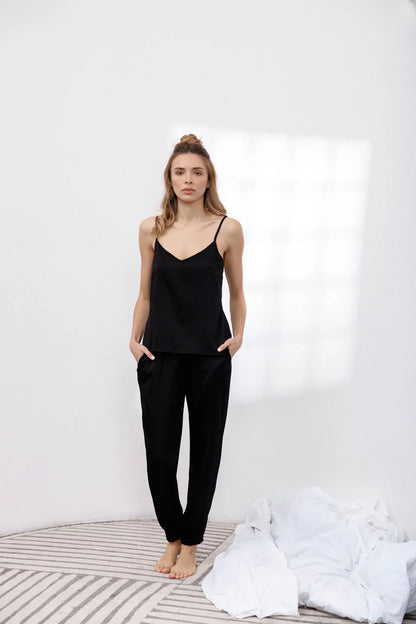 Bubble Silk Camisole and Pants Set