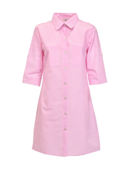 Striped Woven Cotton Nightshirt