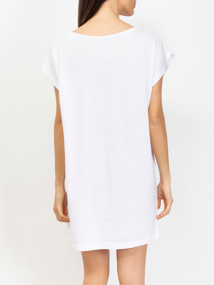 SIèLei's short dress is constructed with soft, breathable cotton to ensure a comfortable experience for the wearer. 