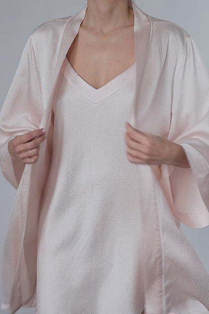 Bubble Silk Short Robe
